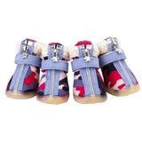 Maxbell Maxbell Dog Boots Waterproof Anti-Slip Pet Puppy Camouflage Shoes Booties Red #1