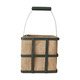 Maxbell Jute Storage Basket Carry Handle Easter Candy Basket for Home Clothes Flower