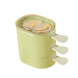 Maxbell 3Pcs Ice Lolly Stick Moulds Stackable Ice Pop Moulds for Home Dessert Family Green