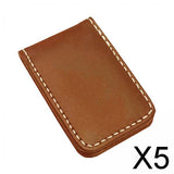 Maxbell 5xMagnetic Money Clip Dollar Cash Clamp Card Holder Wallet Brown_60x41x8mm