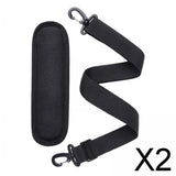 Maxbell 2xAdjustable Shoulder Strap Replacement Removable Padded Pad Durable Accessory Black