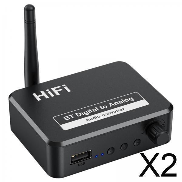 Maxbell 2xBluetooth 5.1 Audio Transmitter Receiver Coaxial Optical Fiber 3.5mm AUX