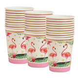Maxbell 30pcs Tropical Flamingo Paper Disposable Cups Birthday Party Tableware Decor