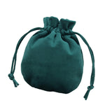 Maxbell Drawstring Bag Velvet Gift Bag Rings Jewelry Pouch Deep Green9.5x11.5cm
