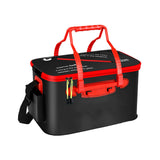 Maxbell Live Fish Container Thick Foldable Fish Bucket for Camping Gardening Fishing Black M