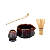 Maxbell Matcha Tea Set Japanese Handmade for Tea Lovers Tea Bowl Matcha Utensils Set Red Blue