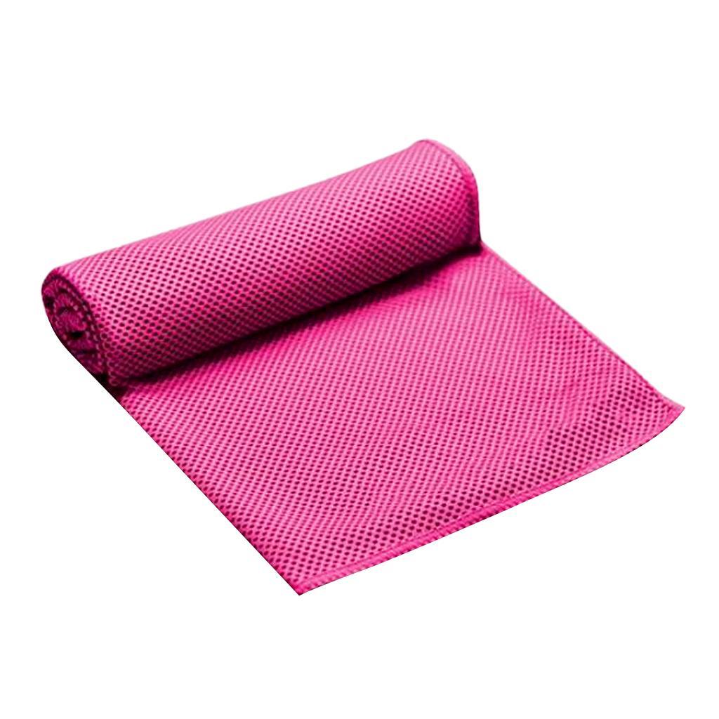Maxbell Maxbell Instant Cooling Ice Cold Towel Drying Sweat Absorb Chilly Pad Rose Red