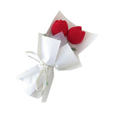 Maxbell Crochet Flowers Bouquet Knitting Flower for Mother Day Teacher’ Day Birthday red
