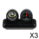 Maxbell 3x2 In 1 Removable Car Compass and thermometer Adhesive Van Truck Vehicle Boat