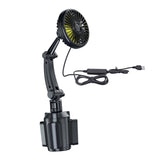 Maxbell 12V 24V Car Cooling Fan Mounted in Cup Holder Three Speed for Sedan Single Head