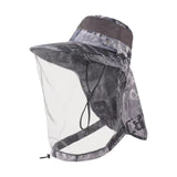 Maxbell Beekeeping Hat Net Beekeeper Fisherman Hat for Camping Gardening Backpacking Grey