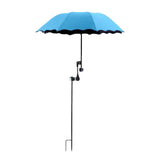 Maxbell Plant Umbrellas for Outdoor Plants Planter Shade Cover for Patio Garden Beds Blue