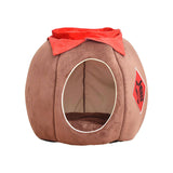 Cave Pet Bed Dogs Tent Small Medium Puppy Nest Kitten Hut Cats Warm House Khaki M - Aladdin Shoppers