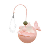 Maxbell Interactive Cat Toy Funny Teaser Rod Tumbler for Indoor Cats Kitten Hunting Pibk