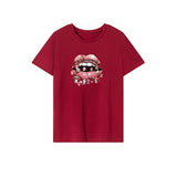 Maxbell Maxbell Women's T Shirt Summer Casual Crewneck Tee for Daily Wear Backpacking Office XXL Red