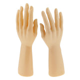 Maxbell 2 Pairs Male Mannequin Hand for Jewelry Bracelet Gloves Display Skin Color