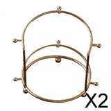 Maxbell 2xWedding Tiara Support Stand Bridal Headband Display Rack for Home Exhibition 14cmx12.5cm