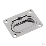 8 Pieces Stainless Steel Hatch Lift Handle/ Latch Flush Mount Boat Marine