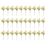 Maxbell 30Pcs Plastic Artificial Fake Plant Fruit Berries Branches Home Decor Pink