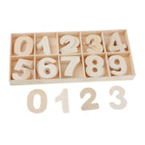 Maxbell 120 Pieces 2 Tray Wooden Numbers - Craft Numbers Kids Learning Toy DIY Decor