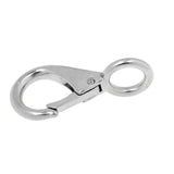 Maxbell Maxbell 304 Stainless Steel Rigid Fixed Eye Boat Spring Snap Hook Silver 1# 7cm