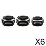 Maxbell 6x3 Pieces Air conditioner Knob Control Switch for Vela Vitz Vios black