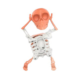Maxbell Spring Wind up Dancing Skeleton Man Luminous Funny for Kids Home Decor Gifts Pink White