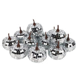 Maxbell 12Pcs Mini Artificial Pumpkins Glitter Ornaments for Party Table Centerpiece