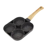 Maxbell 4 Hole Fried Egg Pan Egg Cooker Egg Skillet Non Stick for Burger Crepe Plett Gas type
