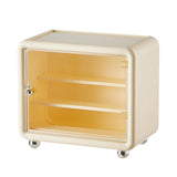 Maxbell Action Figure Display Case Cabinet Toys Miniatures Models Cars Organizer Box Cream