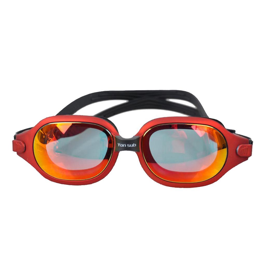 Maxbell Swimming Glasses Anti Fog Underwater Diving Eyes Protection Goggles  Red