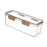 Maxbell Pasta Container Clear Rectangular Storage Box for Dorms Fridge Noodles L