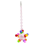 Maxbell Bird Chewing Toy Nest Accessories Cage Bite Toy for Budgies Parakeets Macaws pink