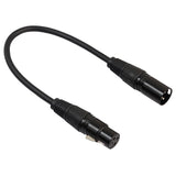 Maxbell 3xMicrophone Lead / Mic Cable / XLR Patch Lead Male to Female Plugs 1ft Black