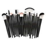 Maxbell Maxbell 25pcs Makeup Cosmetic Brushes Set for Foundation Powder Concealer Blending Black