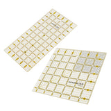 Maxbell 2pcs Plastic Square Rectangle Quilting Templates Patchwork Sewing Rulers