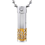Maxbell 8xStainless Steel Bullet Cremation Ash Holder Urn Pendant Necklace Gold L