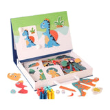 Maxbell Magnetic Puzzle Set Fine Motor Skill Educational Sensory Block Matching Toys Dinosaur