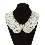 Maxbell 3x1pair White Flower DIY Lace Collar Sewing Craft Neckline Trimming Decoration