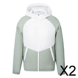 Maxbell 2xSummer Men Cooling Fan Vest Air Conditioning Cooling Vest Fan Green XXL