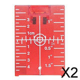 Maxbell 2xMagnetic Floor Laser Target Plate Card with Stand for Beam Application Red