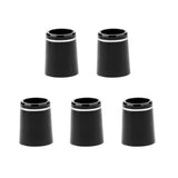 Maxbell 5 Pieces Black Golf Taper Tip Iron Ferrules .335 with Single Silver Ring - Aladdin Shoppers