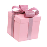 Christmas Gift Boxes Decorative Ornaments for Thanksgiving New Year Weddings Pink