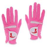 Maxbell 1 Pair Women Golf Gloves Super Fiber Cloth Non-slip Breathable Pink L - Aladdin Shoppers