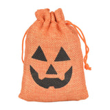Maxbell Halloween Burlap Gift Bags with Drawstring for Wedding Birthday Thanksgiving Style I