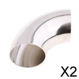 Maxbell 2xRV Trailer Boat 90 Degree Elbow Butt-Weld 304 Stainless Steel  Pipe Fitting 19mm