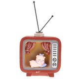 Maxbell Sleeping Pig Figurine TV Model Kid Toy Desk Playhouse Home Decor Ornament #B