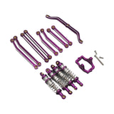 Maxbell RC Metal Shock Absorber with Pull Rod DIY Spare Parts for 1:18 Crawler Model Violet