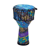 Maxbell Djembe Drum Professional African Drum for Birthday Gifts Children Boys Girls Blue leaf