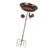 Maxbell Iron Bird Bath for Outdoor Rustic Multipurpose Birdfeeder for Courtyard Lawn